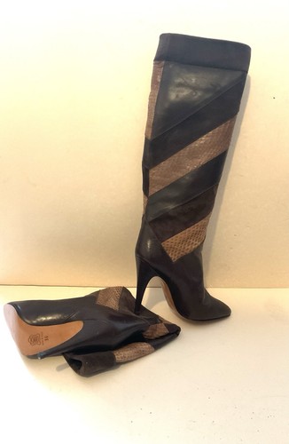 Bottes cuir python et - en,