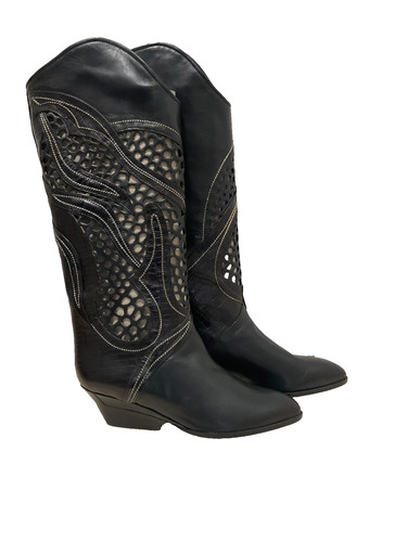 Vintage bottes cuir - vintage,